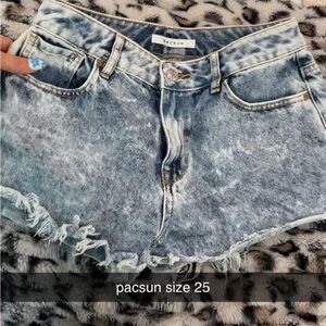 PacSun Blue Jean Shorts Distressed Vintage Style